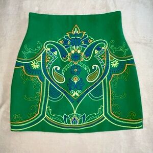 Flying Tomato Green Embroidered Skirt 2014